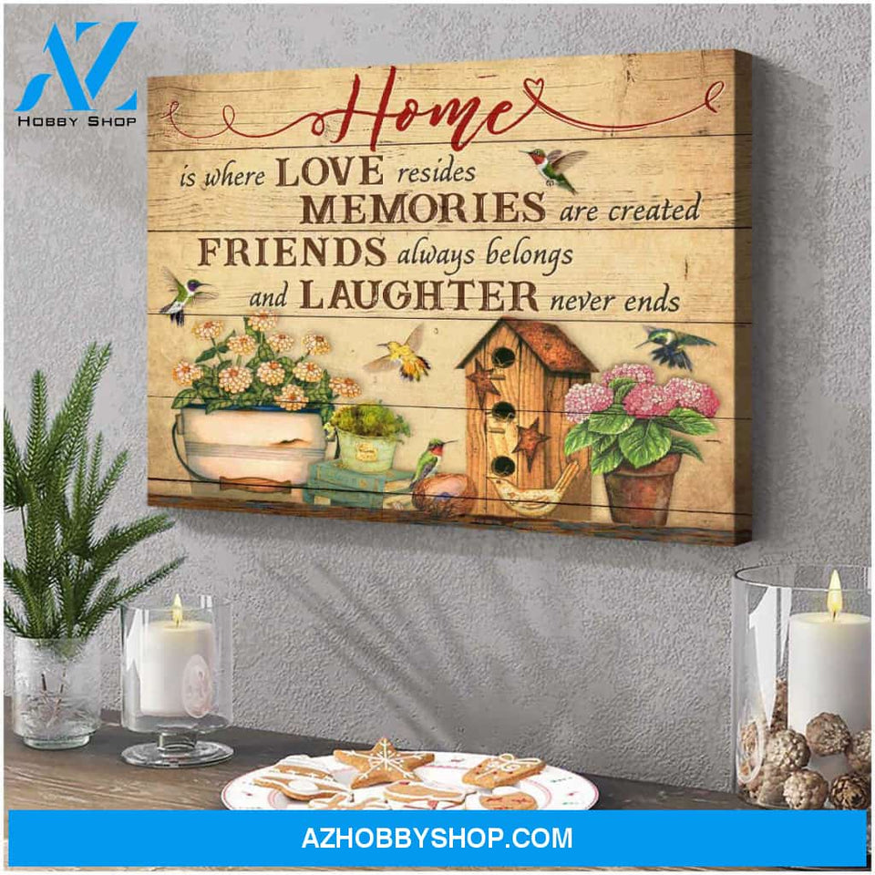 Farmhouse Home Is Where Love Resides Canvas Wall Art Decor
