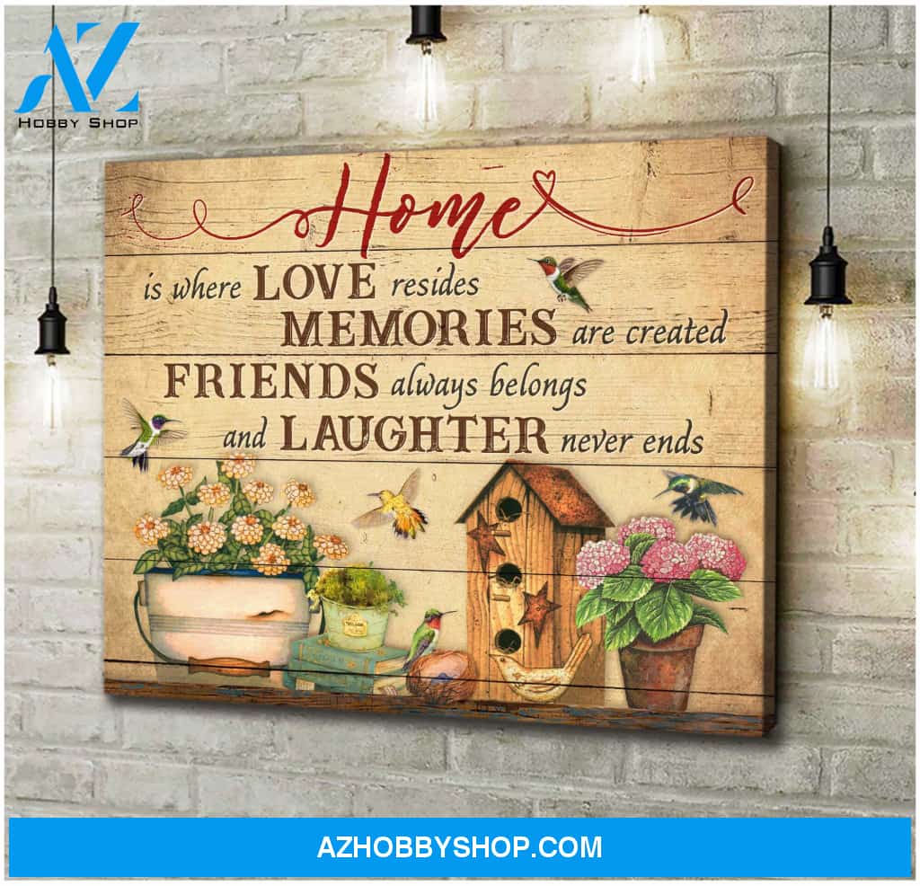 Farmhouse Home Is Where Love Resides Canvas Wall Art Decor