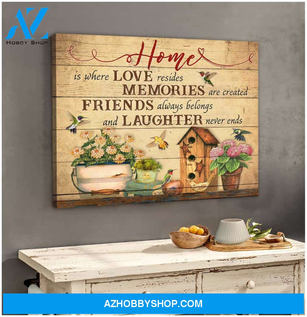 Farmhouse Home Is Where Love Resides Canvas Wall Art Decor