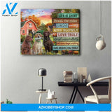 Farmhouse Life Is Short Break The Rules Labrador Retrievers Canvas Wall Art Decor