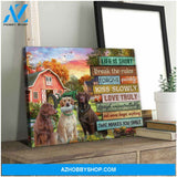 Farmhouse Life Is Short Break The Rules Labrador Retrievers Canvas Wall Art Decor