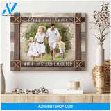 Personalized Farmhouse Photo Gifts Bless our home with love and laughter Wall Art Decor