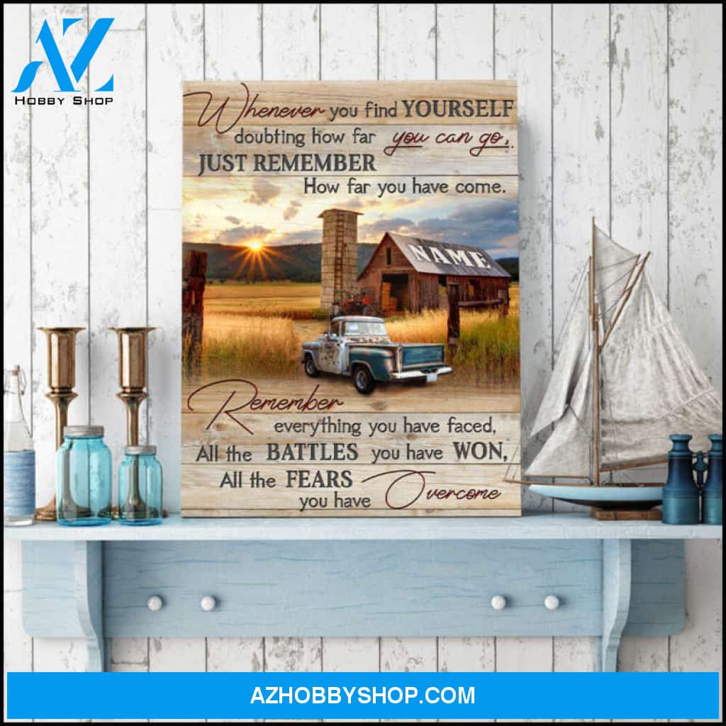 Farmhouse Wall Decor Living Room Inspiration Art Truck And Farm Canvas Print