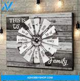Farmhouse Windmill, This is us a little of crazy Canvas And Poster, Wall Decor Visual Art