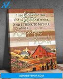 Farming Poster Canvas Wall Decor Visual Art Decor What A Wonderful World Wall Art Poster Vintage Color