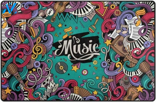 Fashion Music Area Rug Doormat Welcome Mat Housewarming Gift Home Decor Funny Doormat Gift For Friend Birthday Gift