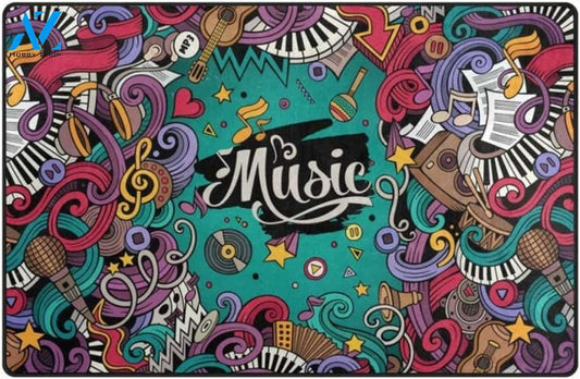 Fashion Music Area Rug Doormat Welcome Mat Housewarming Gift Home Decor Funny Doormat Gift For Friend Birthday Gift