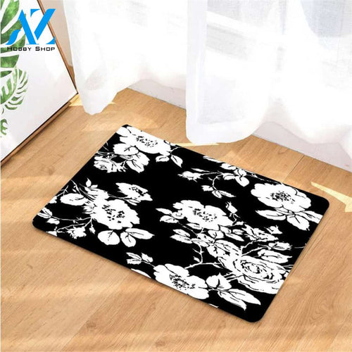 fashion nova invert roses monochrome doormats