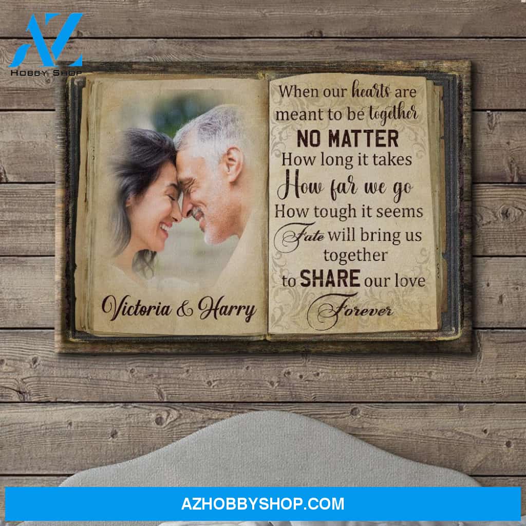 Fate Brings Us Together - Personalized Custom Photo Canvas
