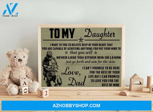 Father And Daughter, Biker Dad, Biker Lover Canvas And Poster, Wall Decor Visual Art, Gift Father's Day