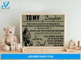 Father And Daughter, Biker Dad, Biker Lover Canvas And Poster, Wall Decor Visual Art, Gift Father's Day