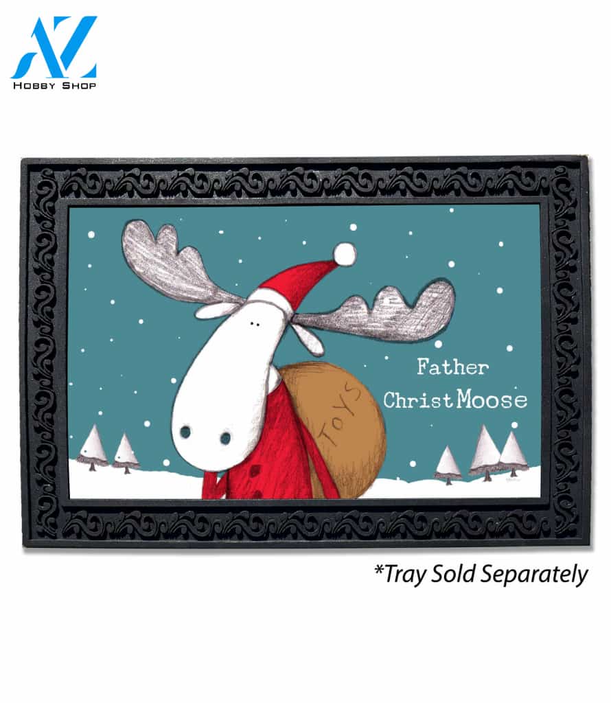 Father Christmoose Doormat - 18" x 30"