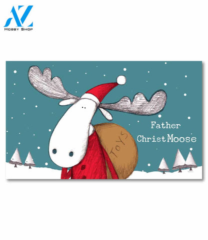 Father Christmoose Doormat - 18" x 30"