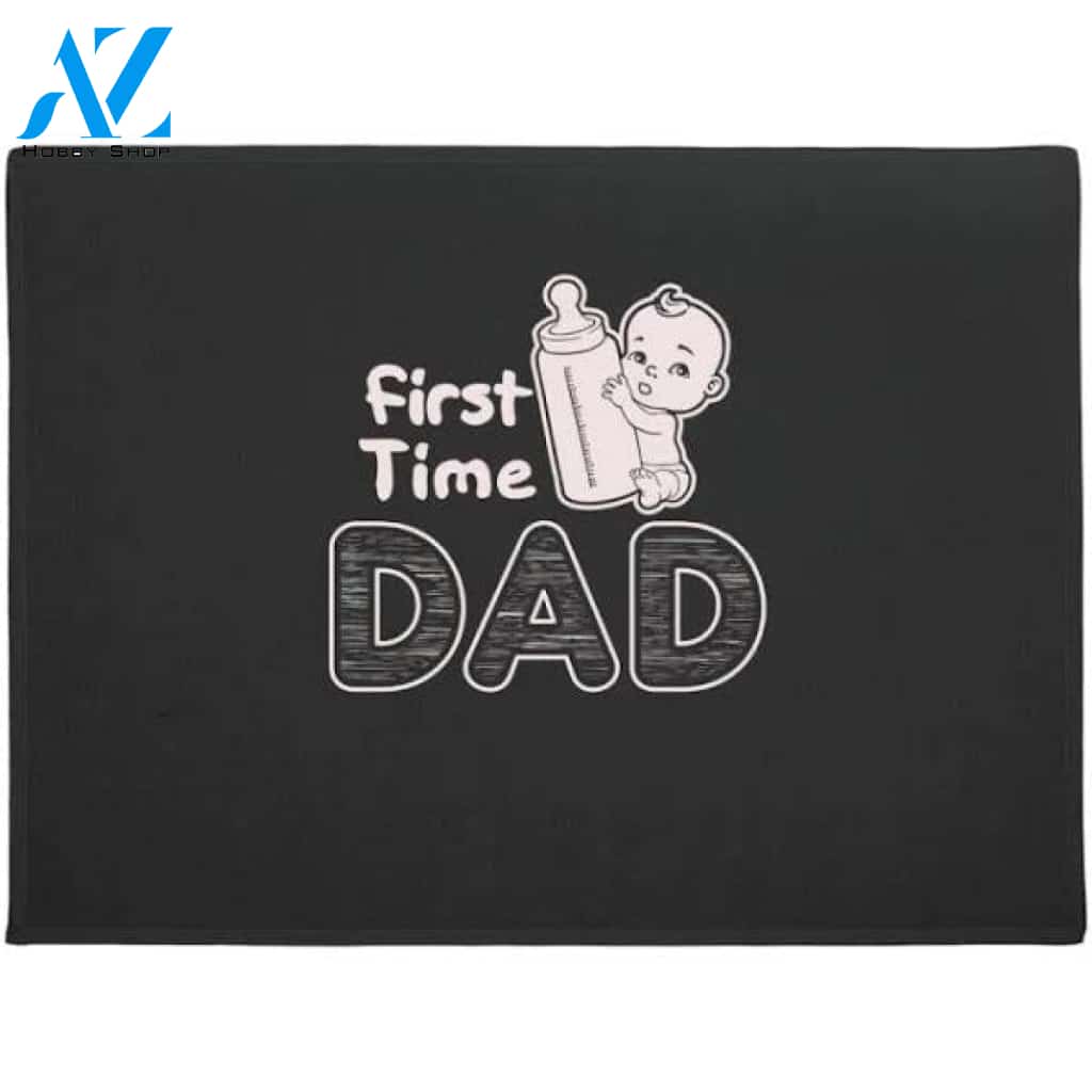 Father's Day First Time Daddy Doormat Floor Rug Housewarming Gift Home Living Home Decor Funny Doormat Gift Idea