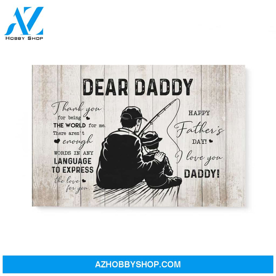Father's Day Gift For Dad From Son Thank You for Everything Fishing Dad Canvas