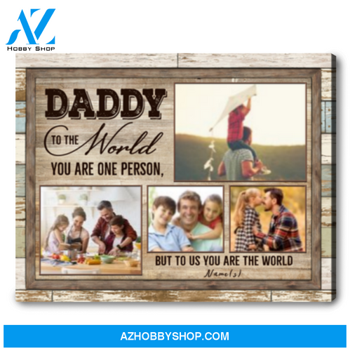 Father's Day Gift First Time Dad Personalized Photo Canvas Gift For Dad