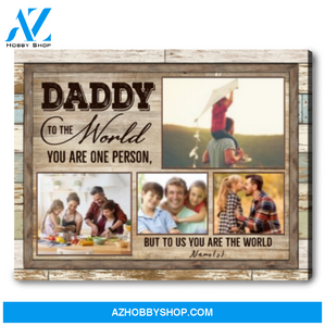 Father's Day Gift First Time Dad Personalized Photo Canvas Gift For Dad