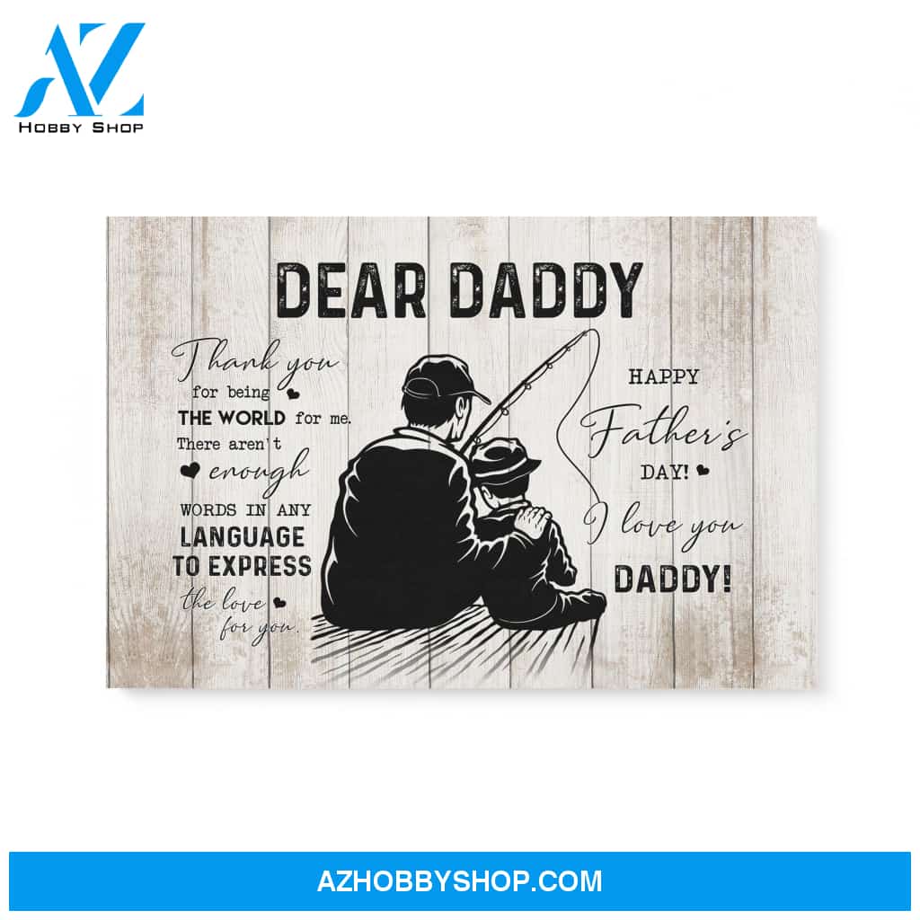 Father's Day Gift For Dad From Son Thank You for Everything Fishing Dad Canvas