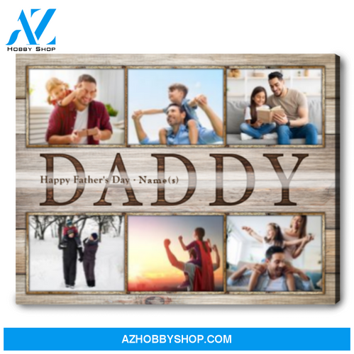 Father's Day Gift Unique Personalized Photo Canvas Wall Art