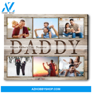 Father's Day Gift Unique Personalized Photo Canvas Wall Art
