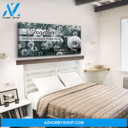 Favorite Place - Personalized Custom Name Canvas