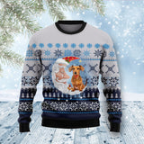 Dachshund Dog Love Santa Moon Ugly Christmas Sweater 