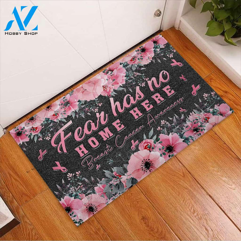 Fear Has No Home Here - Breast Cancer Awareness Doormat