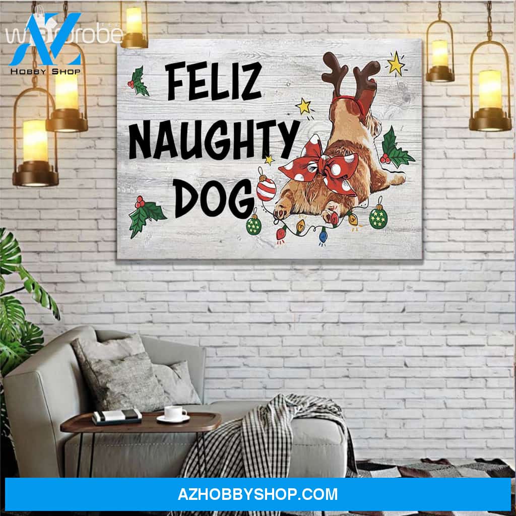 Feliz Naughty Dog Canvas Prints Wall Art - Matte Canvas