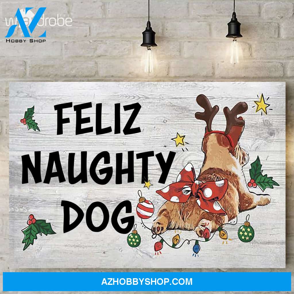 Feliz Naughty Dog Canvas Prints Wall Art - Matte Canvas