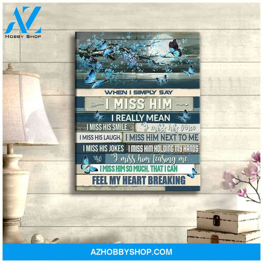 Fell My Heart Breaking Butterfly Wall Art Canvas