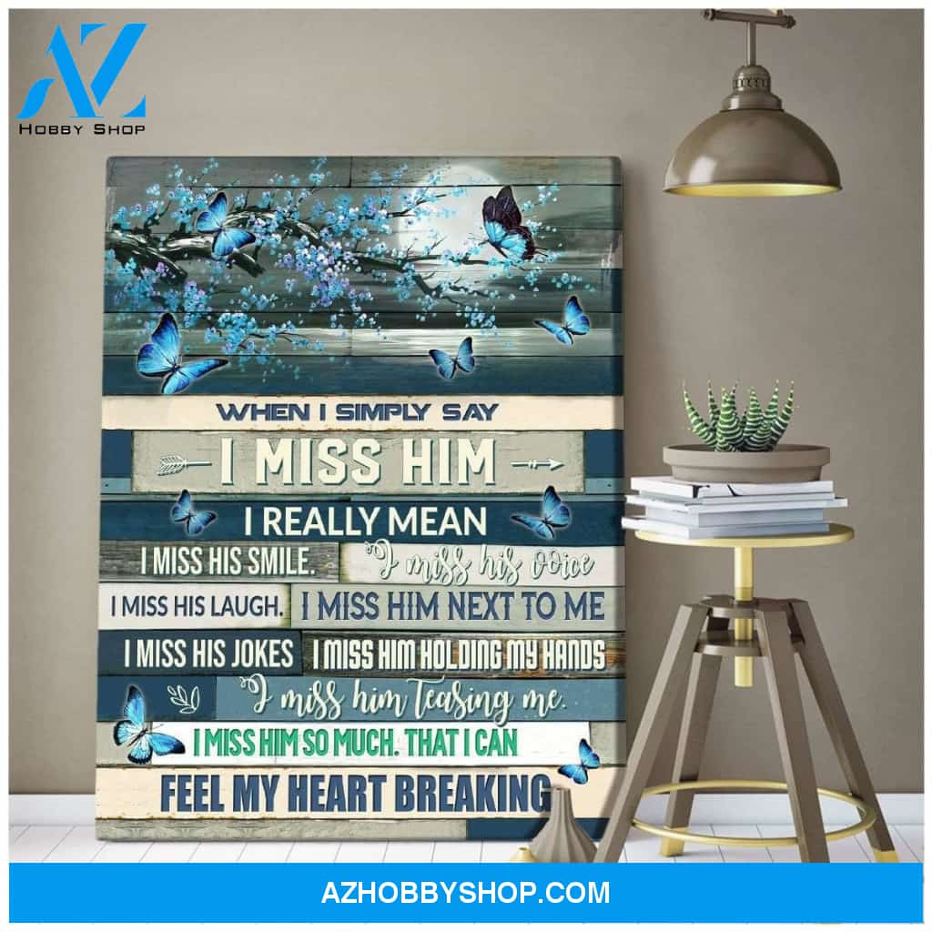 Fell My Heart Breaking Butterfly Wall Art Canvas