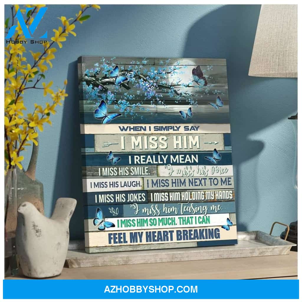 Fell My Heart Breaking Butterfly Wall Art Canvas