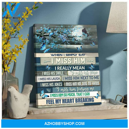 Fell My Heart Breaking Butterfly Wall Art Canvas