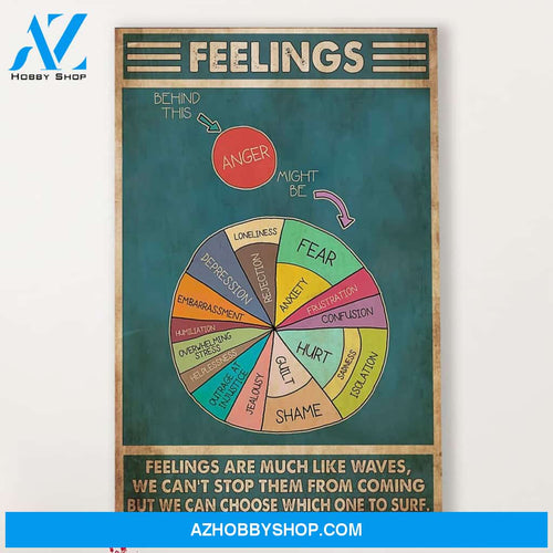 Teacher Classroom Canvas Fellings Are Much Like Waves, Student Wall Art Back to School Gift for Teacher