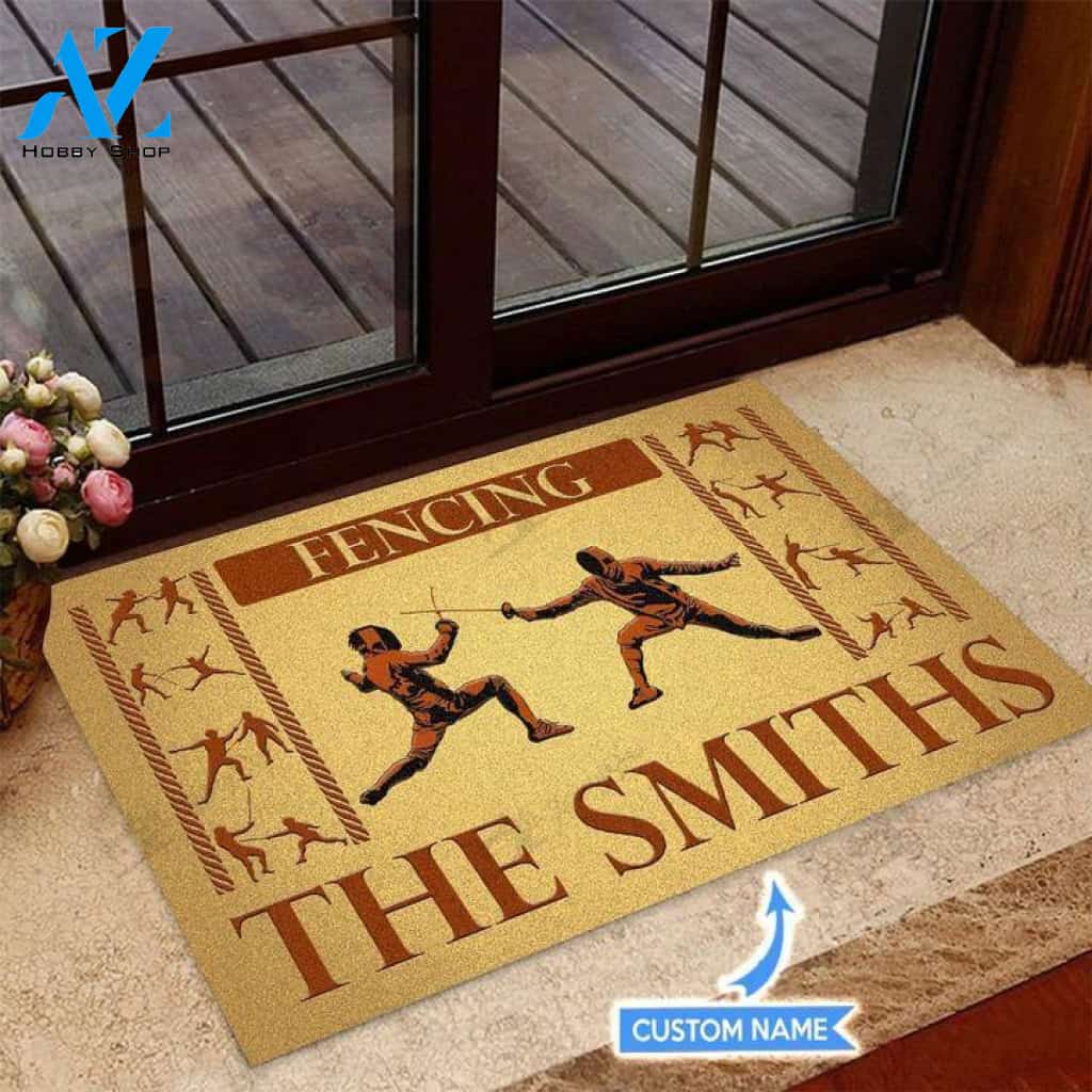 Fencing Old Basic Custom Doormat | Welcome Mat | House Warming Gift