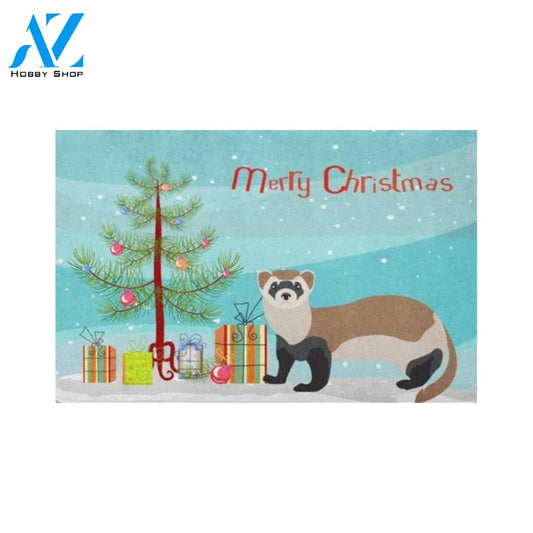Ferret Christmas Funny Doormat Welcome Mat Doormat Warm House Gift Welcome Mat Gift for Friend Family