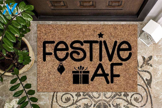 Festive AF Christmas Doormat | Welcome Mat | House Warming Gift