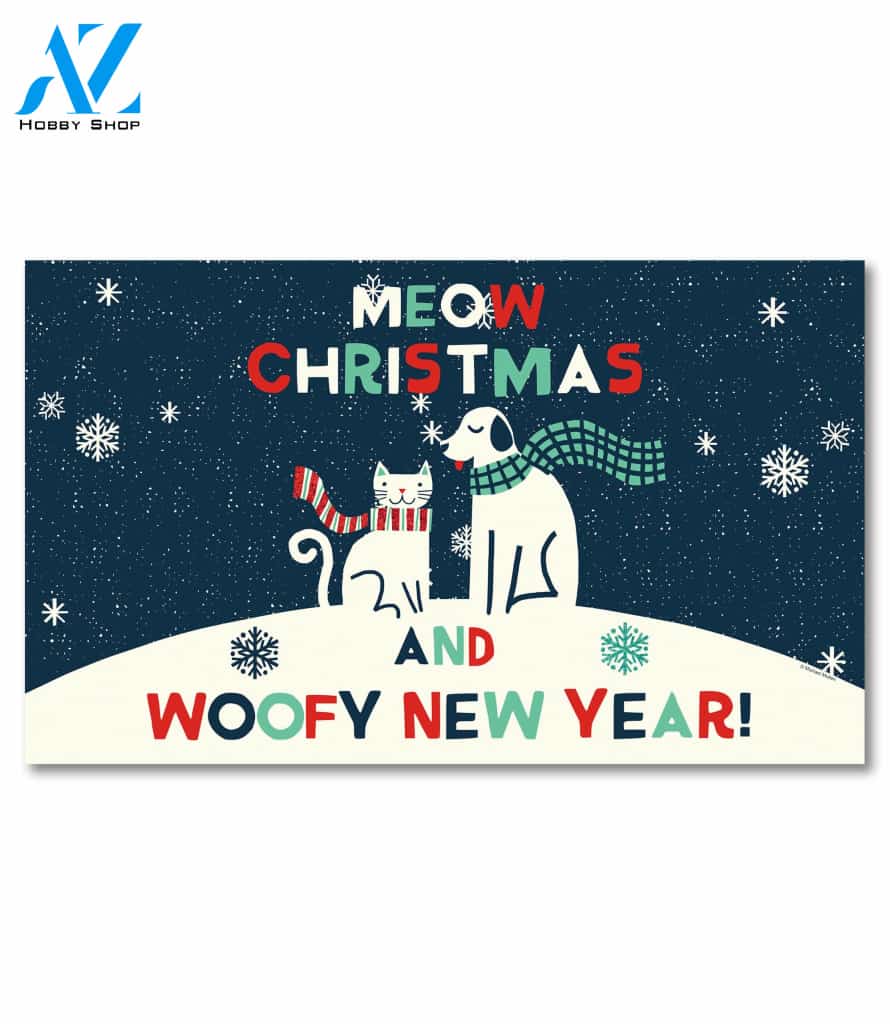 Festive Holiday Dog and Cat Doormat - 18" x 30"