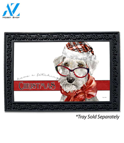 Fetching Christmas Schnauzer Doormat - 18" x 30"