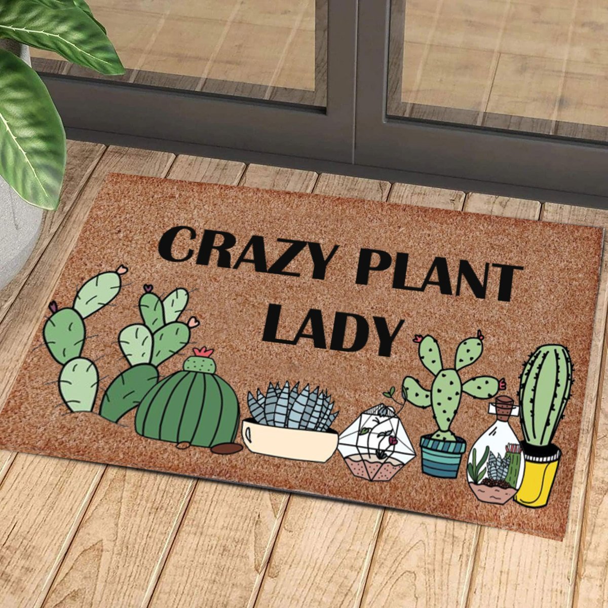 Crazy Plant Lady Doormat | Colorful | Size 8x27'' 24x36''