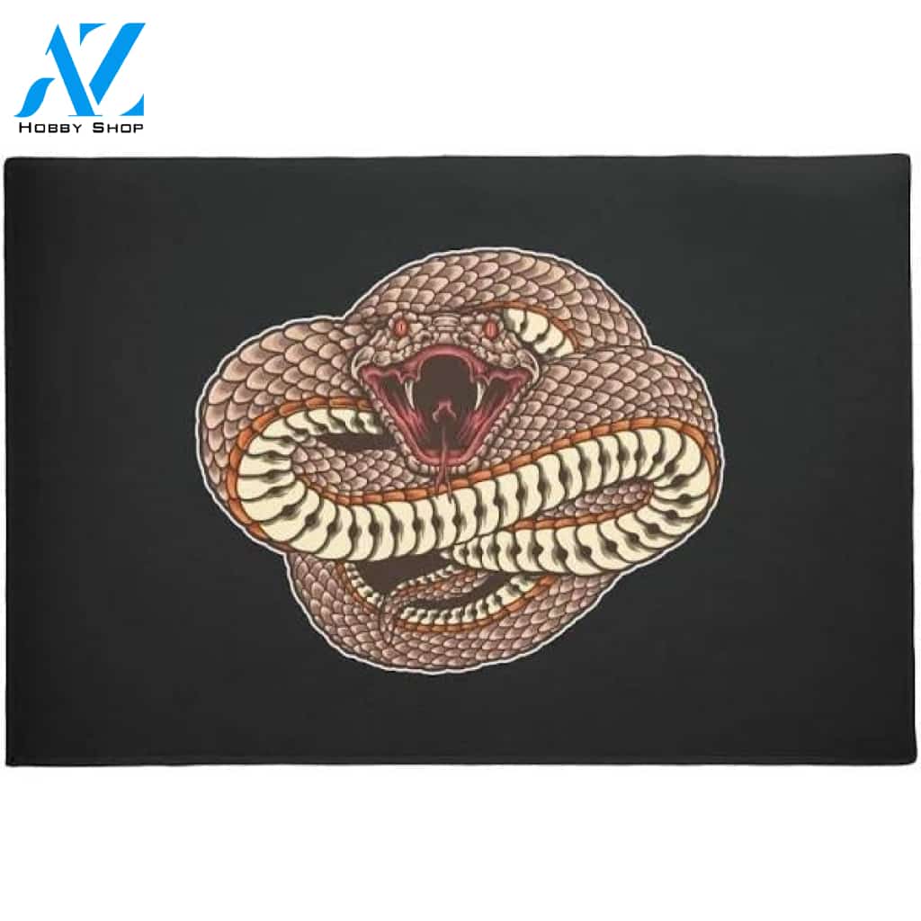 Fierce Wild Cobra Snake Doormat Welcome Mat House Warming Gift Home Decor Funny Doormat Gift Idea
