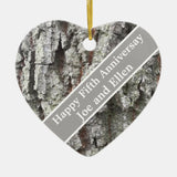Fifth Wedding Anniversary Editable Ceramic Ornament
