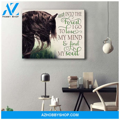 Find My Soul Horse Wall Art Canvas, Wall Decor Visual Art