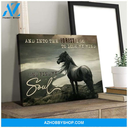 Find My Soul Horse Wall Art Canvas, Wall Decor Visual Art