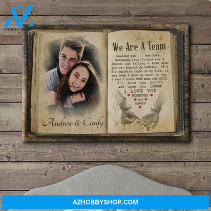 Find You Sooner, Love You Longer - Personalized Custom Photo Canvas