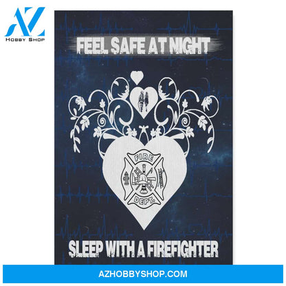 Firefighter Canvas Feel Safe At Night Sleep With A Firefighter Christmas Gift Ideas