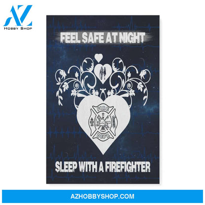 Firefighter Canvas Feel Safe At Night Sleep With A Firefighter Christmas Gift Ideas