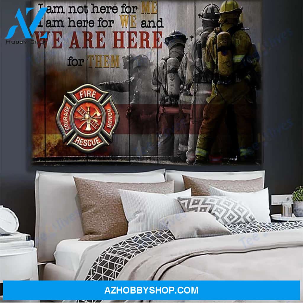 Firefighter Canvas Print Wall Art - Matte Canvas