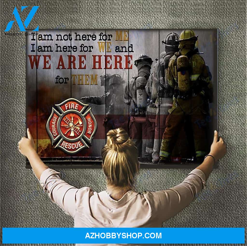 Firefighter Canvas Print Wall Art - Matte Canvas