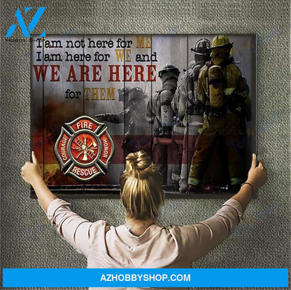 Firefighter Canvas Print Wall Art - Matte Canvas